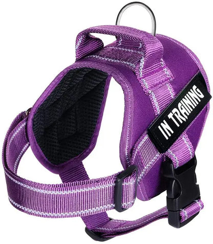Adjustable Service Dog Harness Pet Training Vest Reflective Patches Size XS S M L XL XXL Emotional Support Therapy Dog
