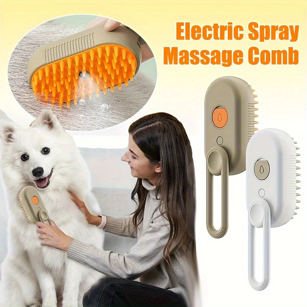 Steam Spray Electric Pet Brush(For Hair Removal)