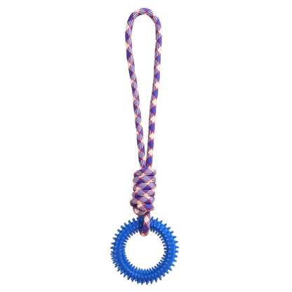 Spiked Toy Ring Dog Rope