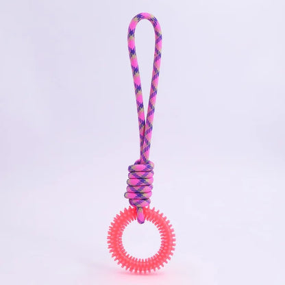 Spiked Toy Ring Dog Rope