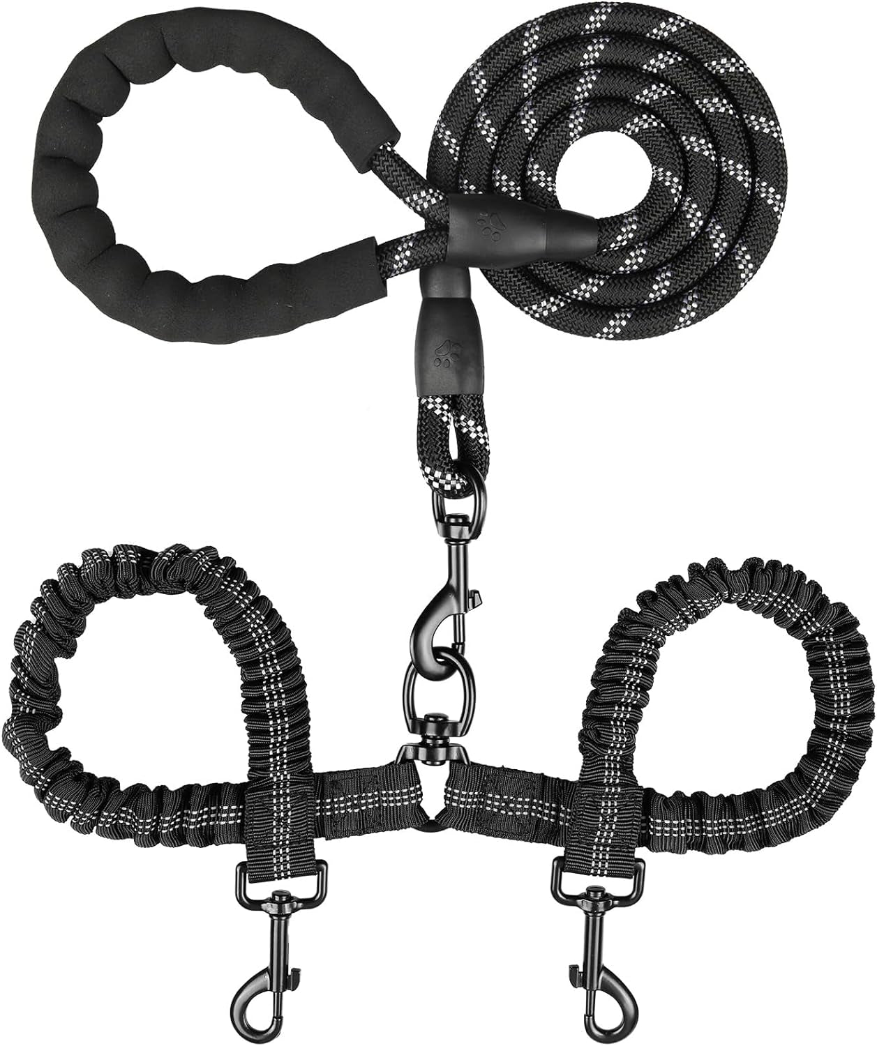 Anti-Tangle Bungy Dual Dog Leash